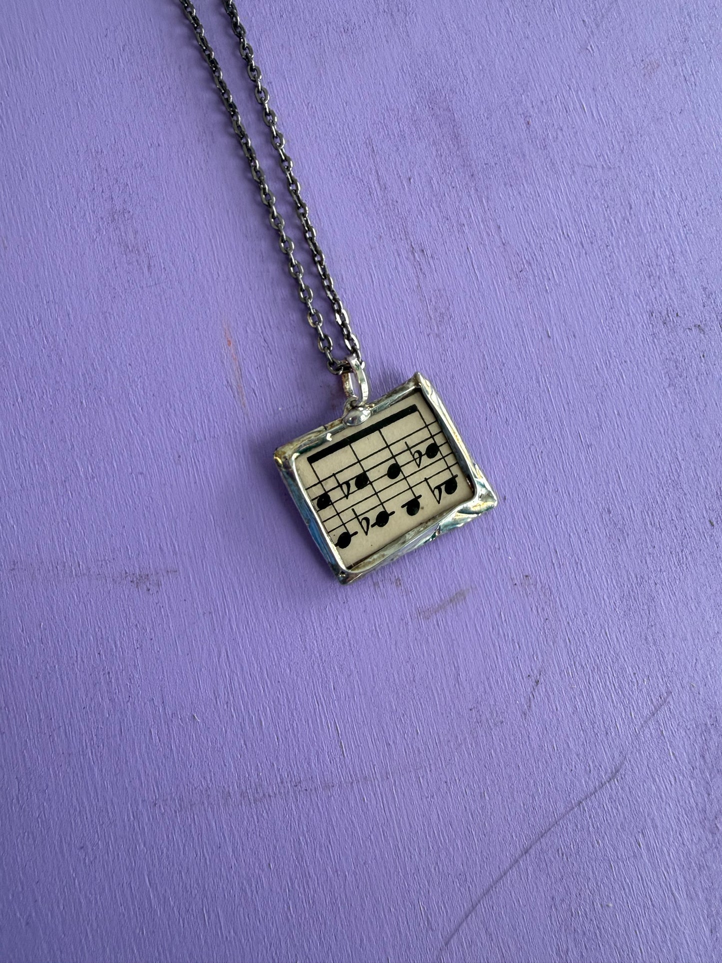 Vintage Music Sheet Necklace – Made to Order