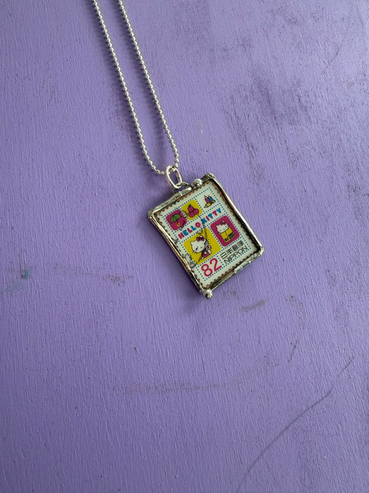 Hello Kitty Japan Stamp Necklace