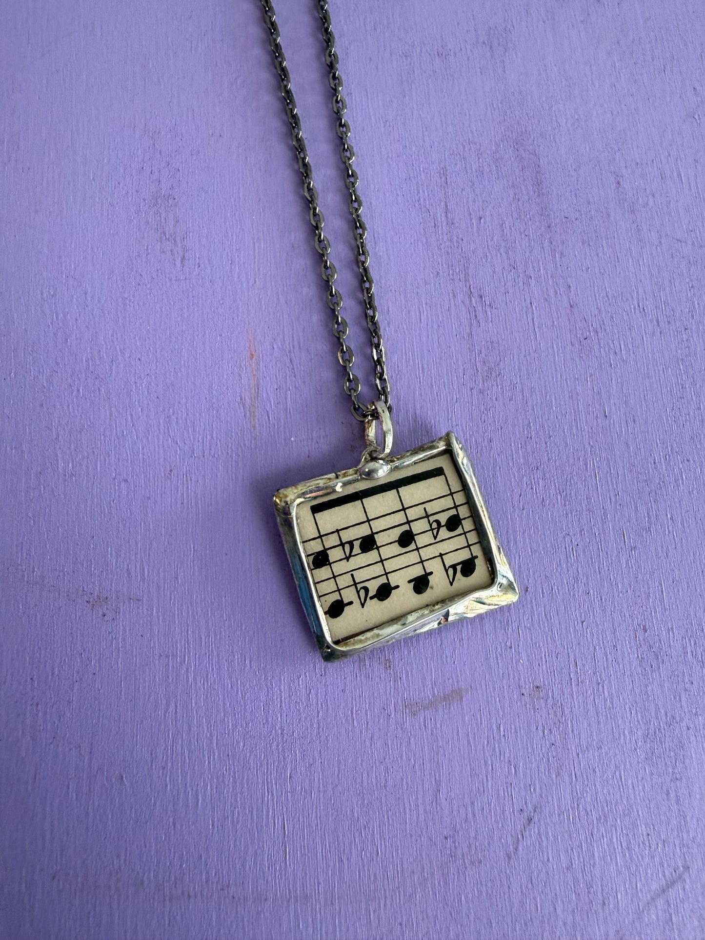 Vintage Music Sheet Necklace – Made to Order